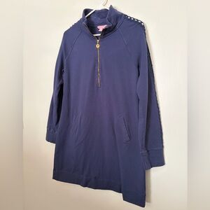 Lilly Pulitzer Skipper Solid Popover Dress in True Navy